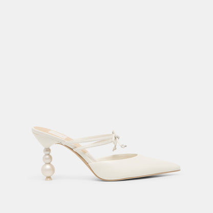 Dolce Vita Klaire True White Leather Heels