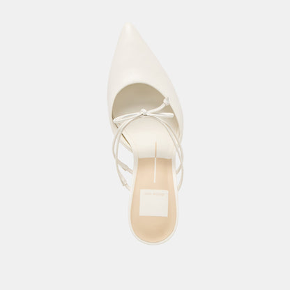 Dolce Vita Klaire True White Leather Heels
