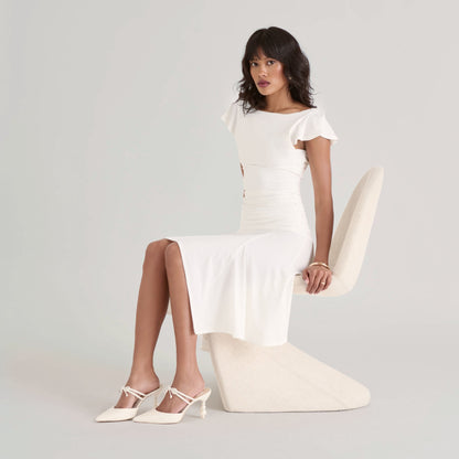 Dolce Vita Klaire True White Leather Heels