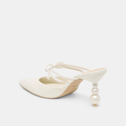 Dolce Vita Klaire True White Leather Heels