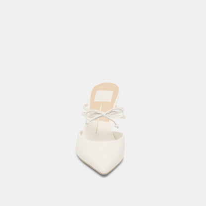 Dolce Vita Klaire True White Leather Heels