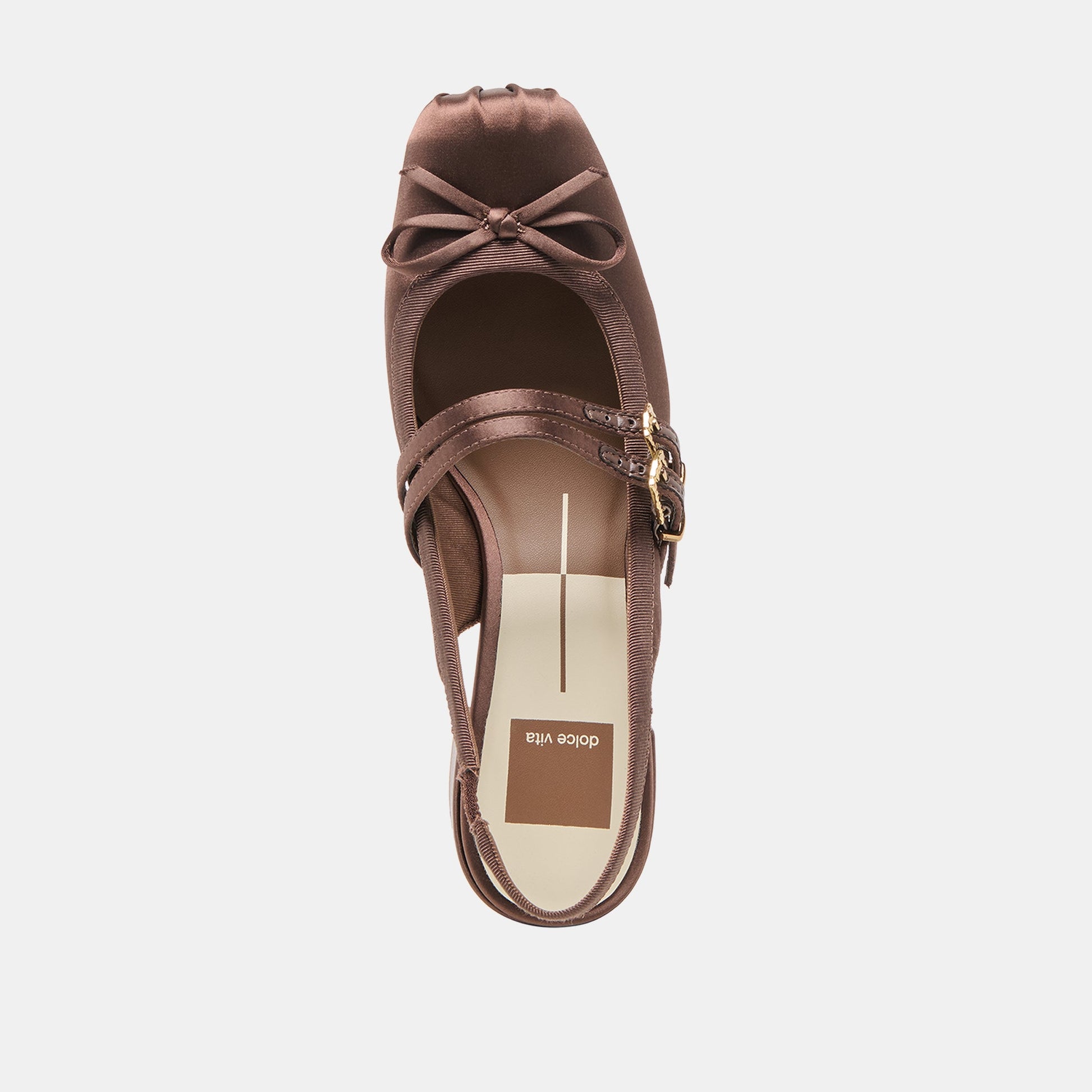 Dolce Vita Loris Mahogany Satin Heels