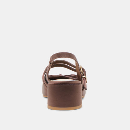 Dolce Vita Loris Mahogany Satin Heels