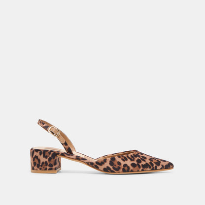 Dolce Vita Carel Dk Leopard Satin Heels