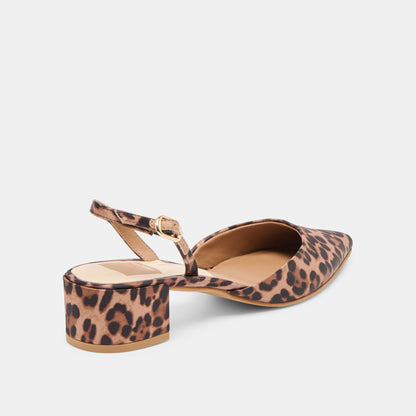 Dolce Vita Carel Dk Leopard Satin Heels