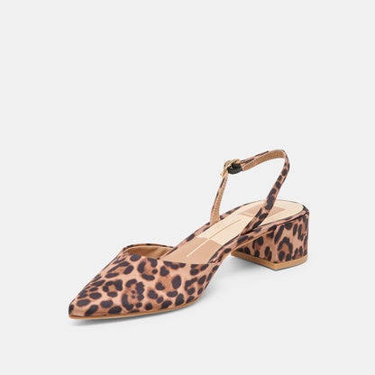 Dolce Vita Carel Dk Leopard Satin Heels