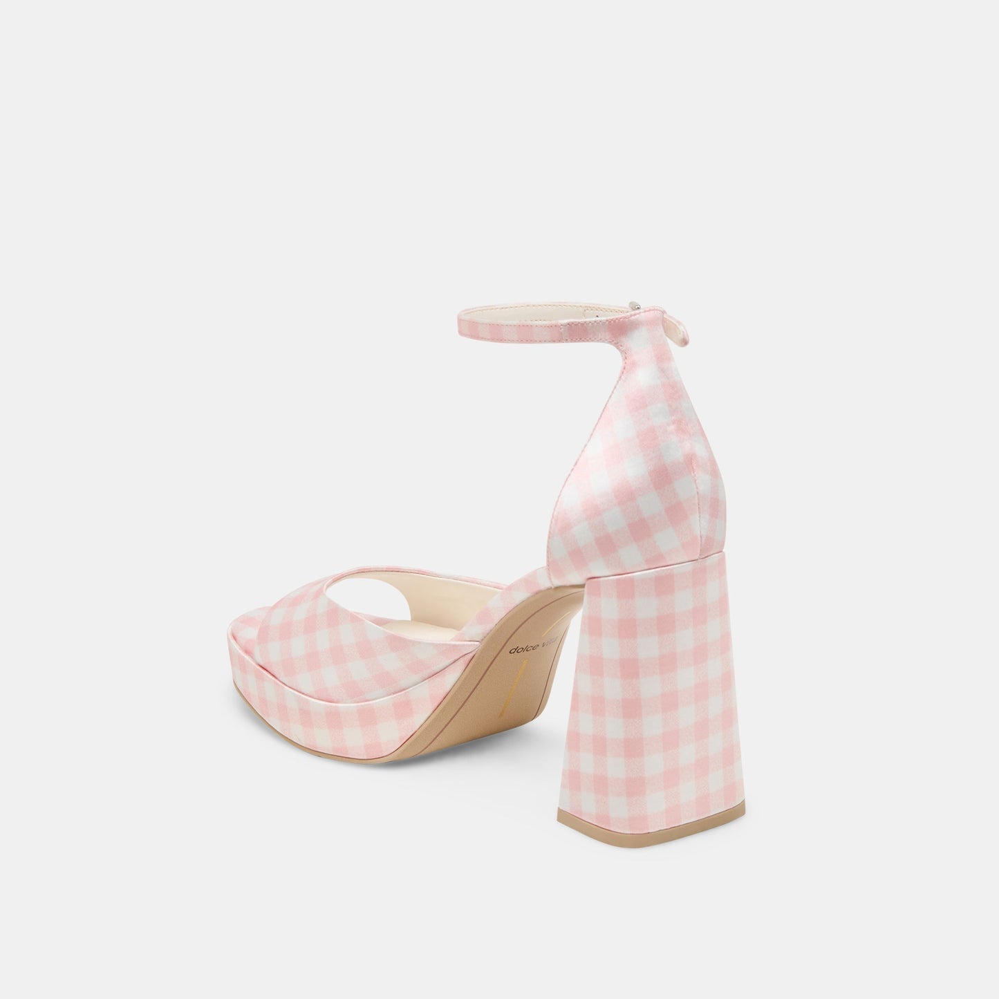 Dolce Vita Reyes X Byrdie Golf Pink Plaid Gingham Heels