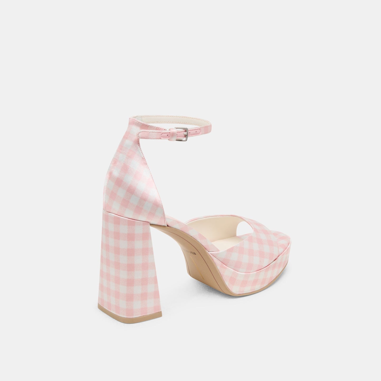 Dolce Vita Reyes X Byrdie Golf Pink Plaid Gingham Heels