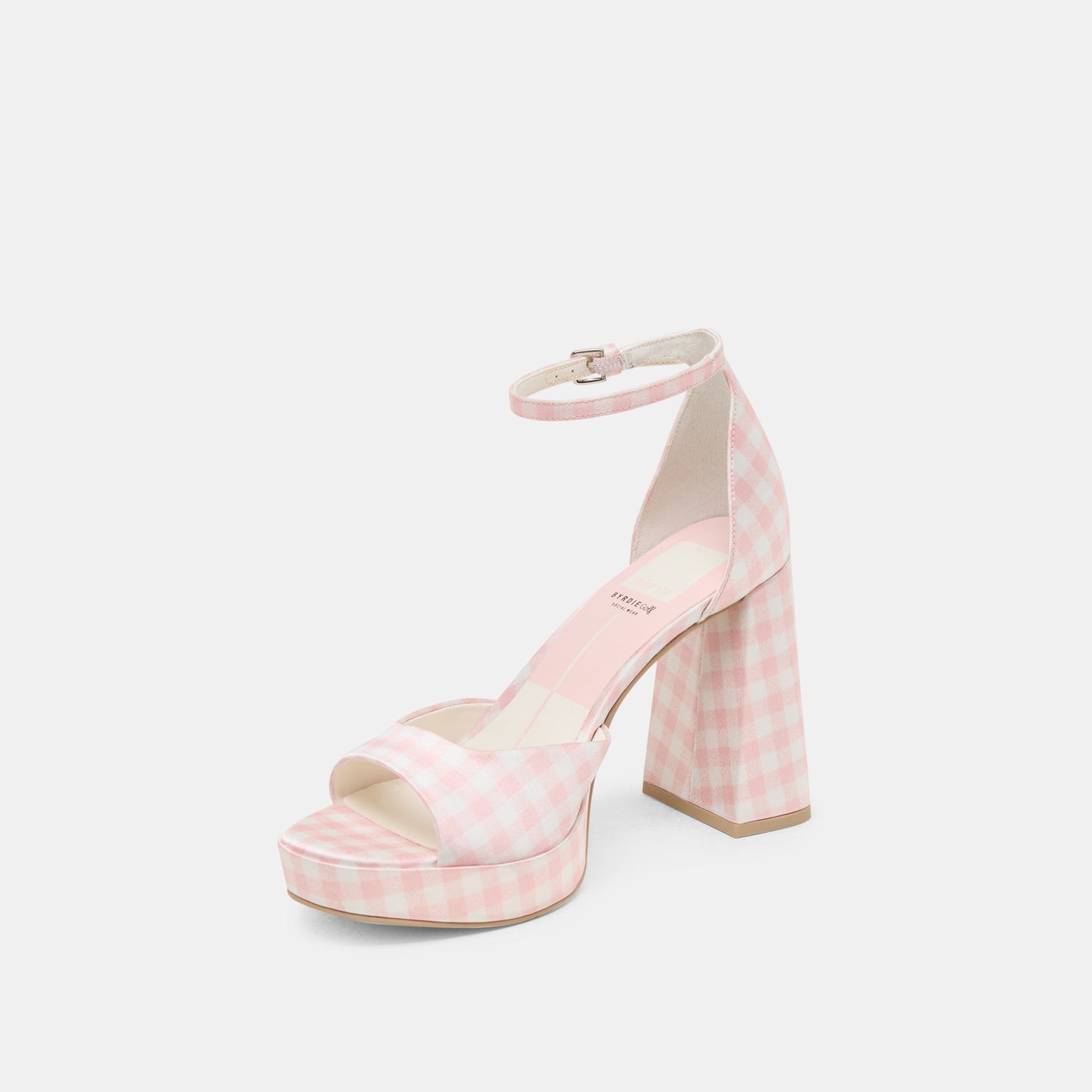 Dolce Vita Reyes X Byrdie Golf Pink Plaid Gingham Heels