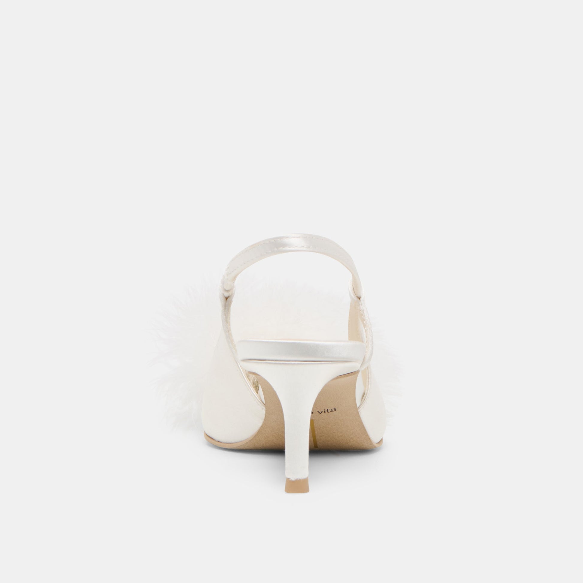 Dolce Vita Kamy True White Satin Heels