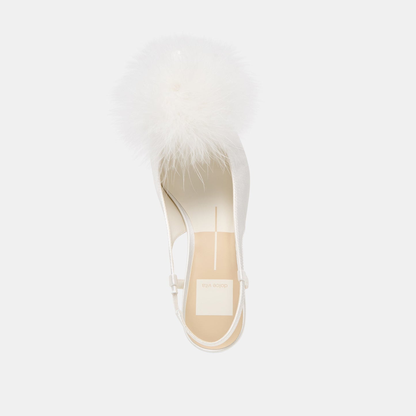 Dolce Vita Kamy True White Satin Heels