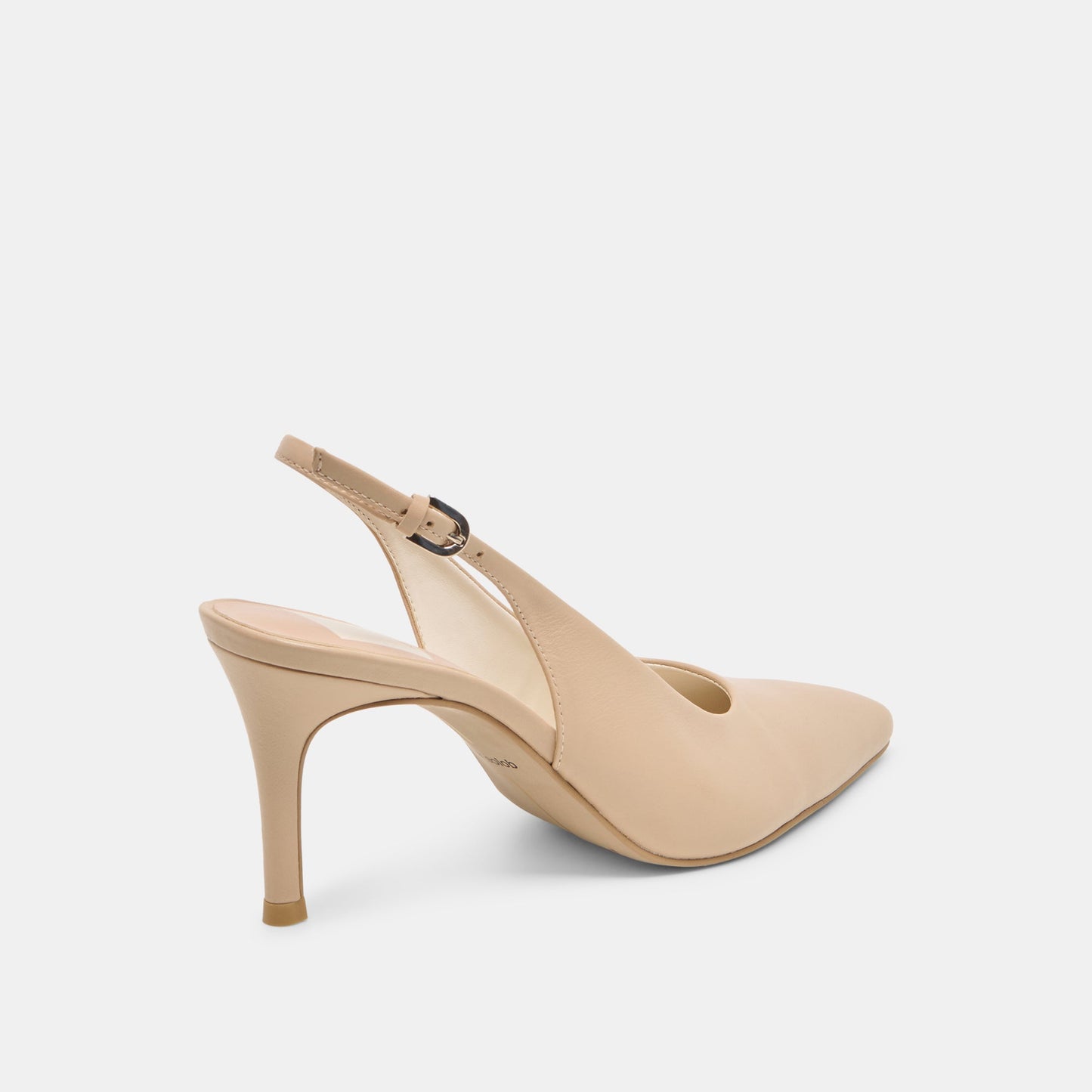 Dolce Vita Elasi Beige Crinkle Patent Heels
