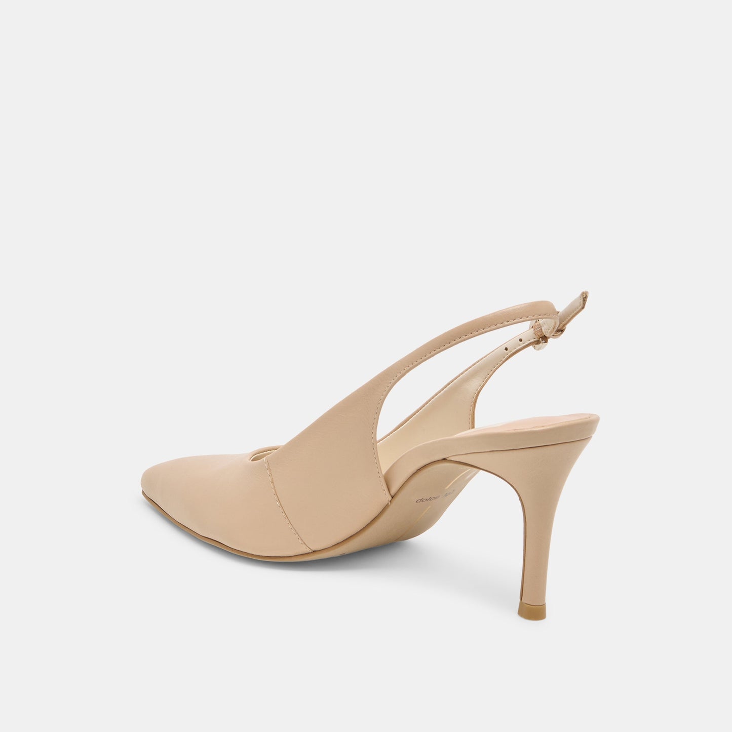 Dolce Vita Elasi Beige Crinkle Patent Heels