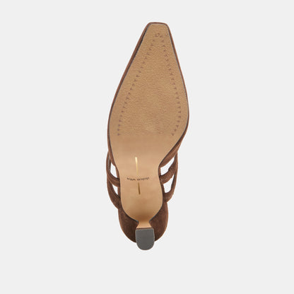 Dolce Vita Linore Dk Brown Suede Heels