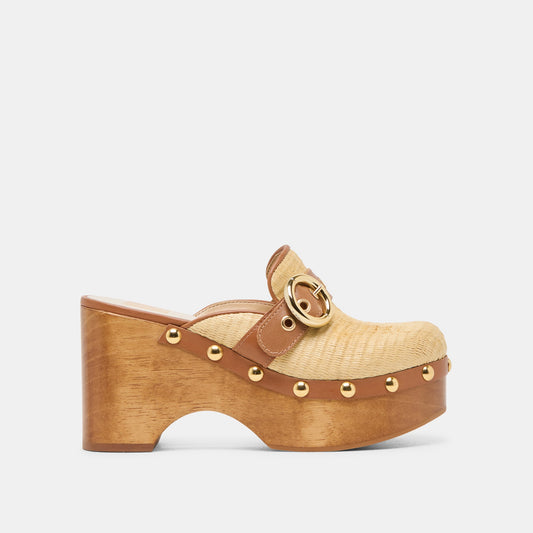 Dolce Vita Debrah Lt Natural Raffia Clogs