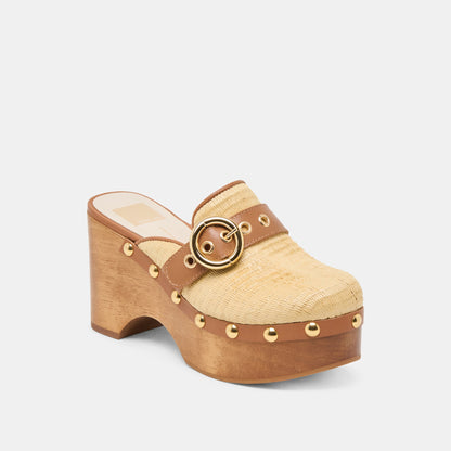 Dolce Vita Debrah Lt Natural Raffia Clogs
