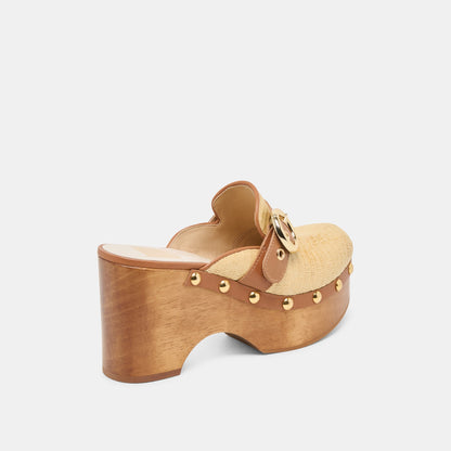 Dolce Vita Debrah Lt Natural Raffia Clogs