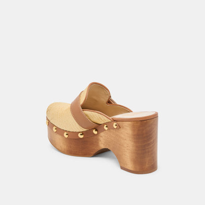 Dolce Vita Debrah Lt Natural Raffia Clogs