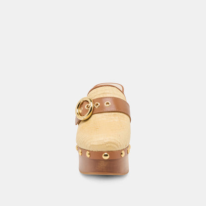 Dolce Vita Debrah Lt Natural Raffia Clogs