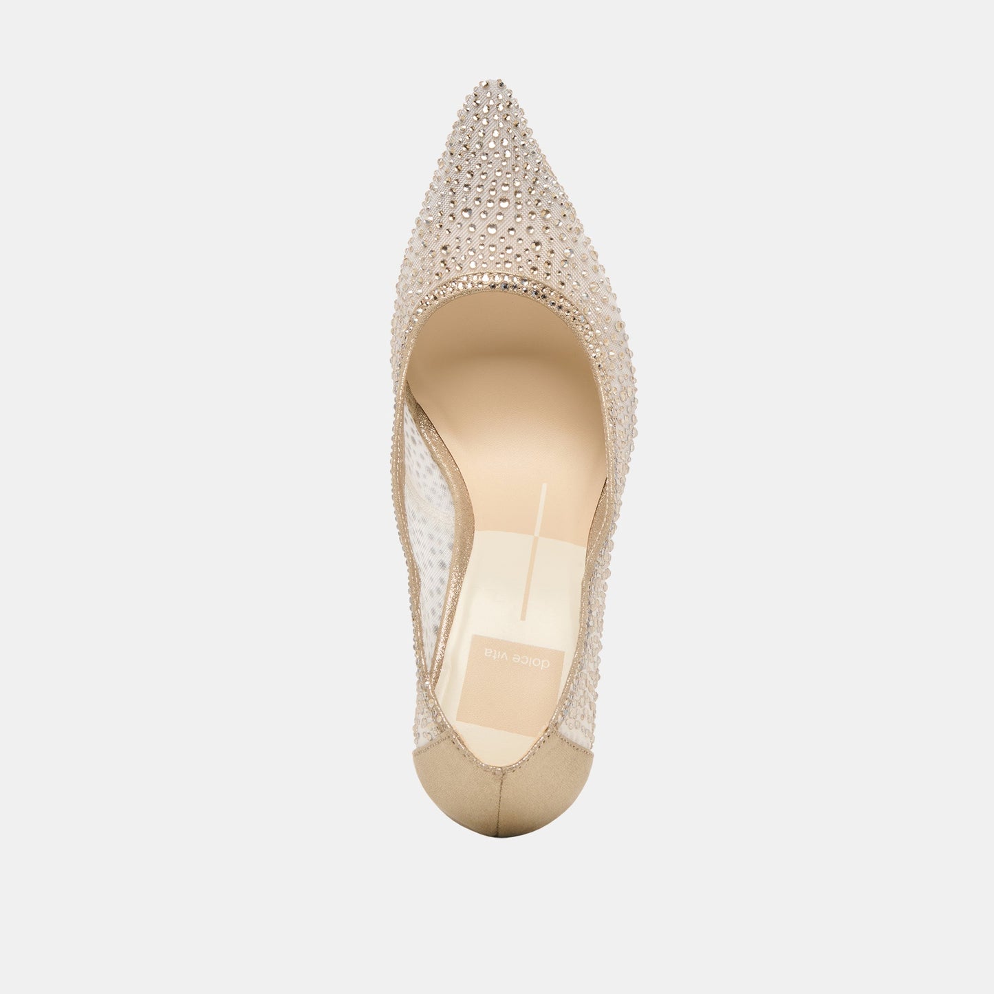 Dolce Vita Kashe Crystal Lt Gold Mesh Heels