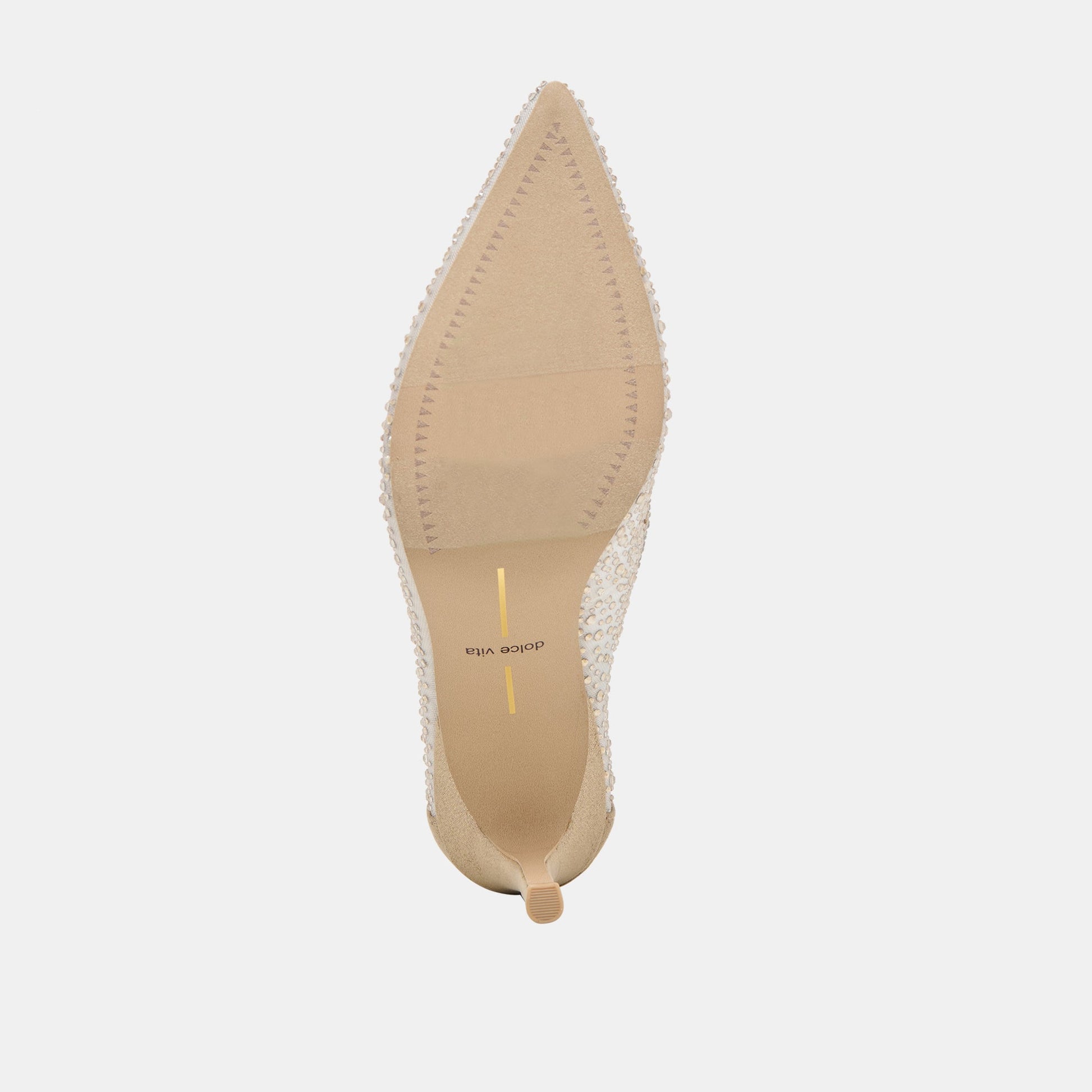 Dolce Vita Kashe Crystal Lt Gold Mesh Heels