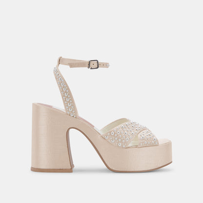Dolce Vita WESSI PEARL HEELS VANILLA PEARLS
