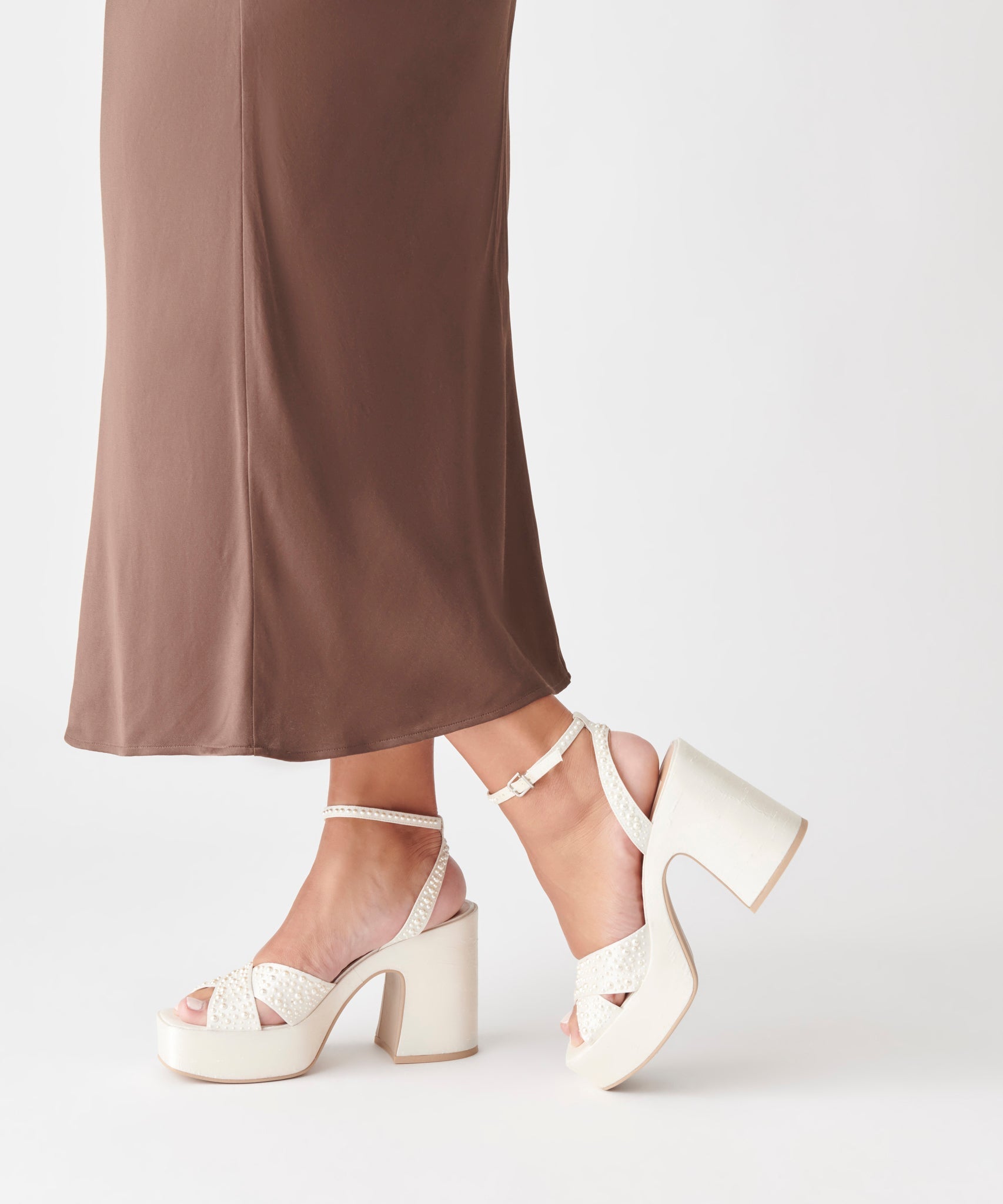 Dolce Vita WESSI PEARL HEELS VANILLA PEARLS