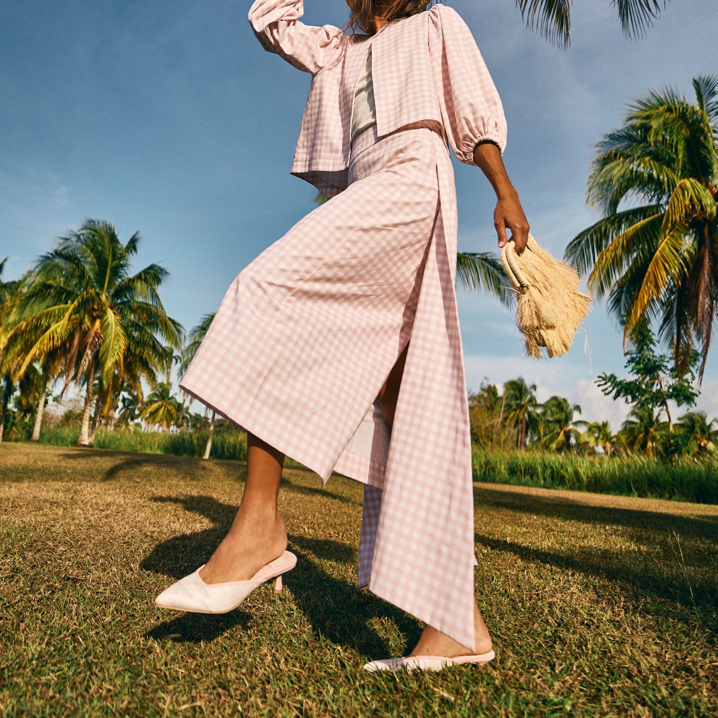 Dolce Vita Cleo X Byrdie Gold Pink Floral Satin Heels