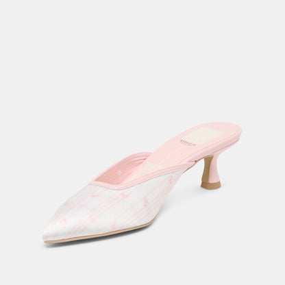 Dolce Vita Cleo X Byrdie Gold Pink Floral Satin Heels