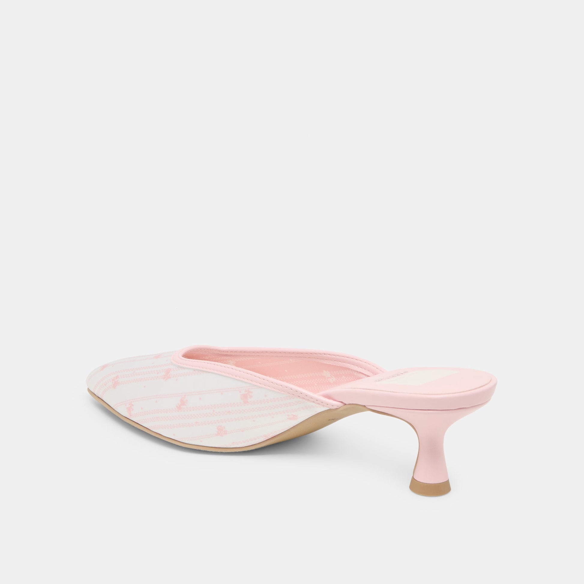 Dolce Vita Cleo X Byrdie Gold Pink Floral Satin Heels