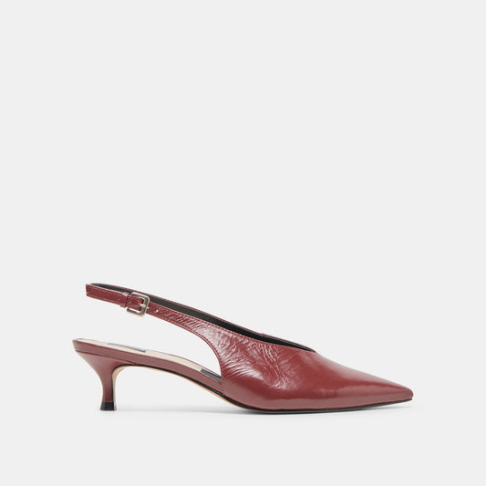 Dolce Vita Alenna Oxblood Crinkle Heels