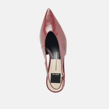 Dolce Vita Alenna Oxblood Crinkle Heels
