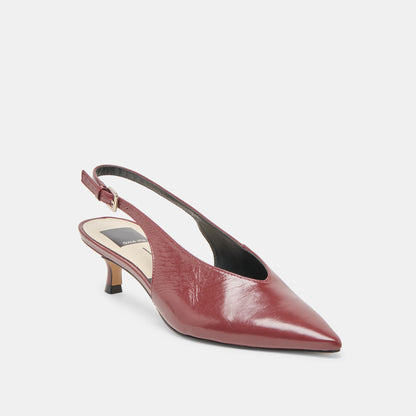 Dolce Vita Alenna Oxblood Crinkle Heels