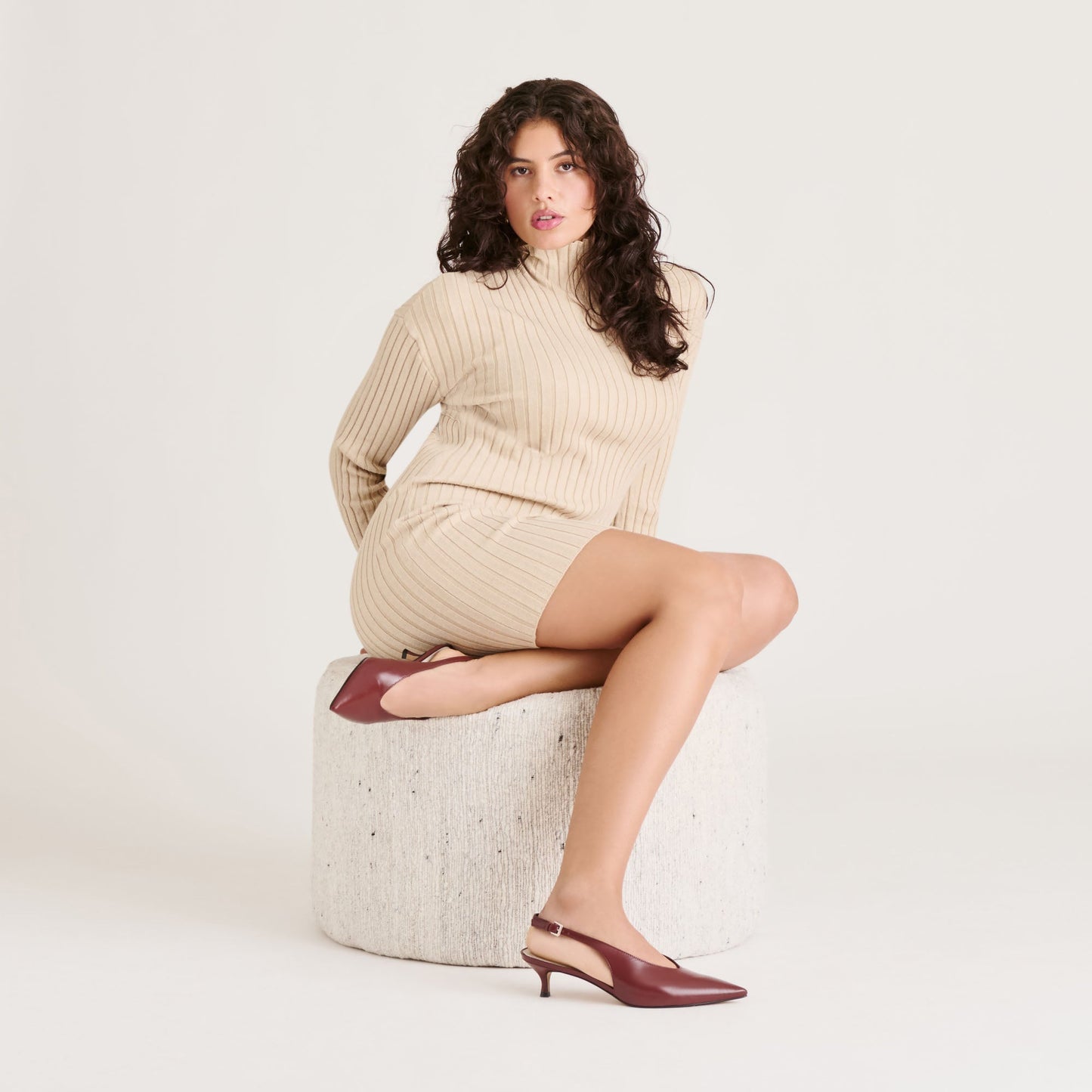 Dolce Vita Alenna Oxblood Crinkle Heels