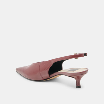 Dolce Vita Alenna Oxblood Crinkle Heels