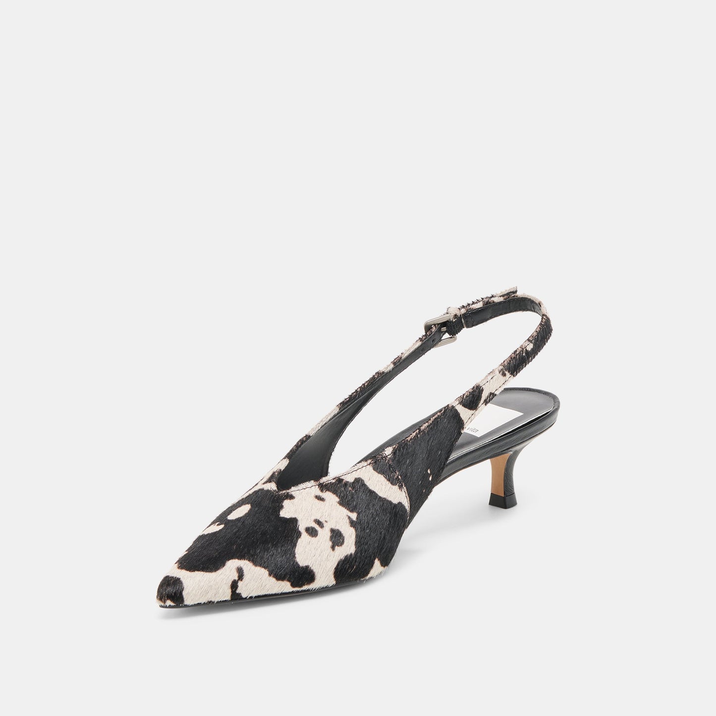 Dolce Vita Alenna Black White Taurus Calf Hair Heels