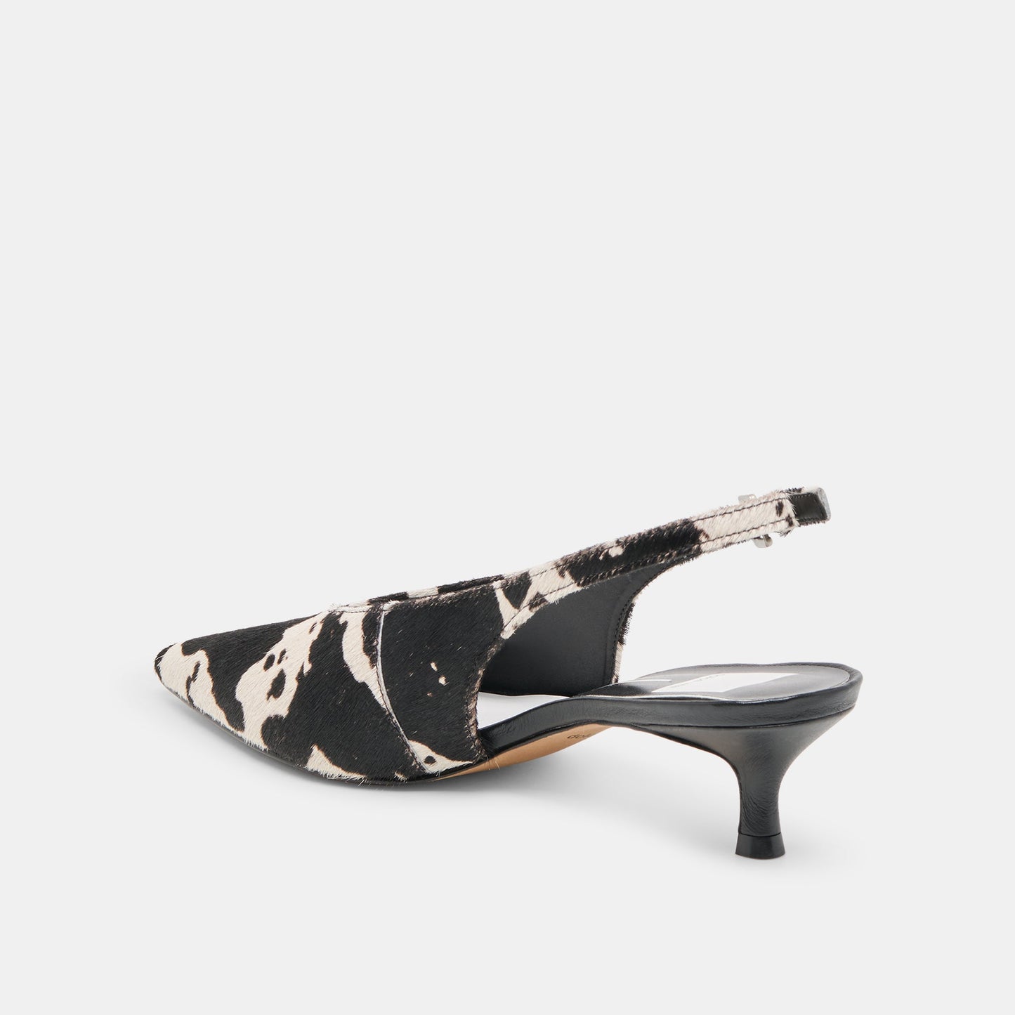 Dolce Vita Alenna Black White Taurus Calf Hair Heels