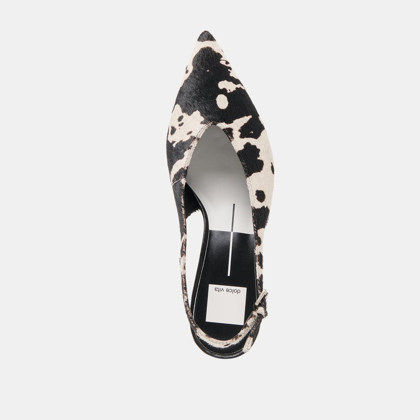 Dolce Vita Alenna Black White Taurus Calf Hair Heels