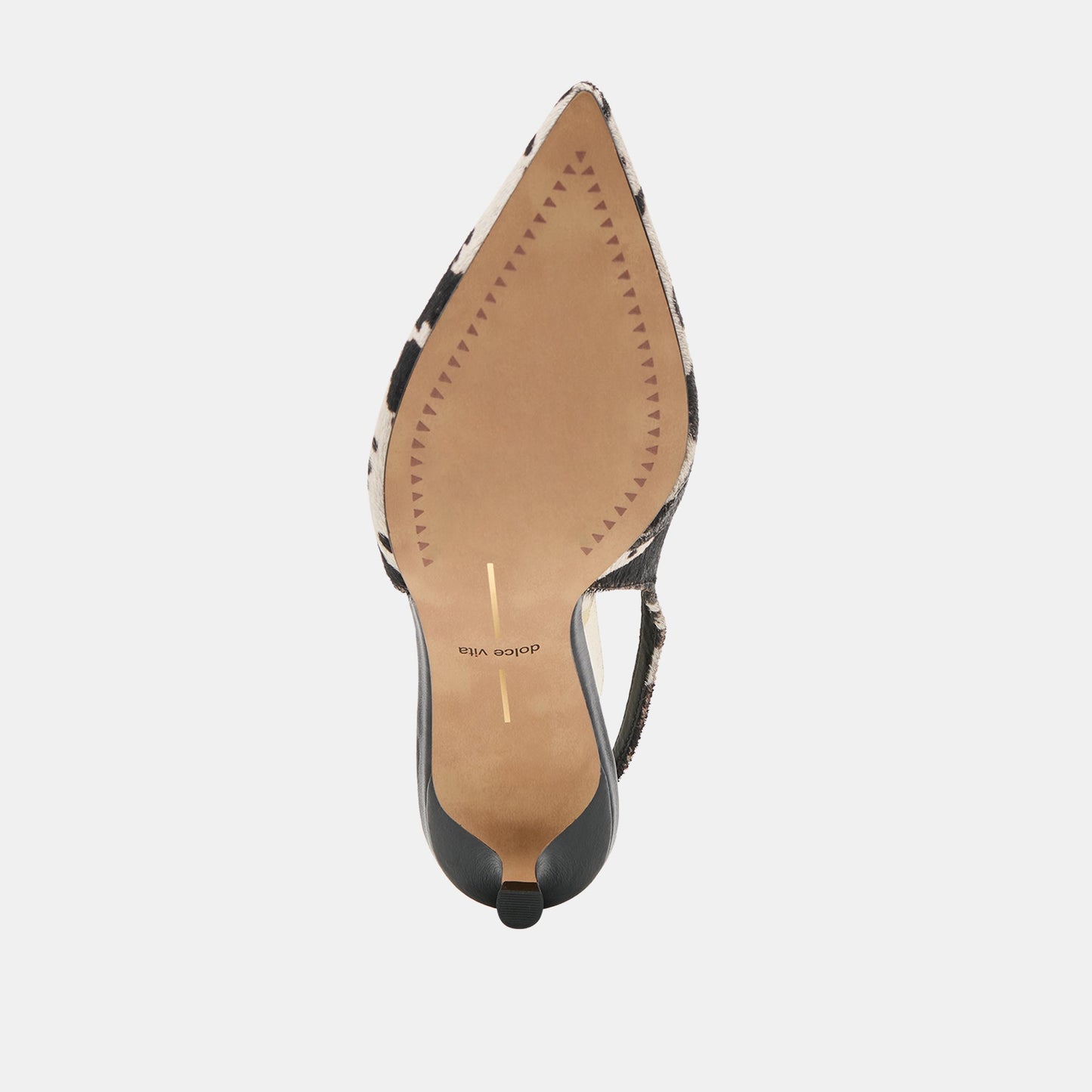 Dolce Vita Alenna Black White Taurus Calf Hair Heels