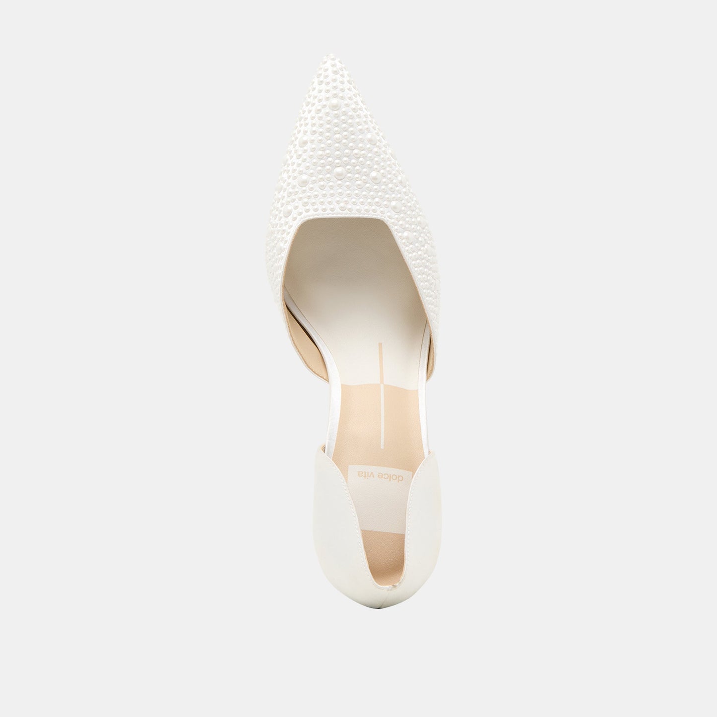Dolce Vita Eloy Pearl Off White Satin Heels