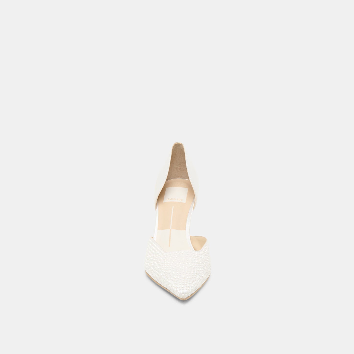Dolce Vita Eloy Pearl Off White Satin Heels