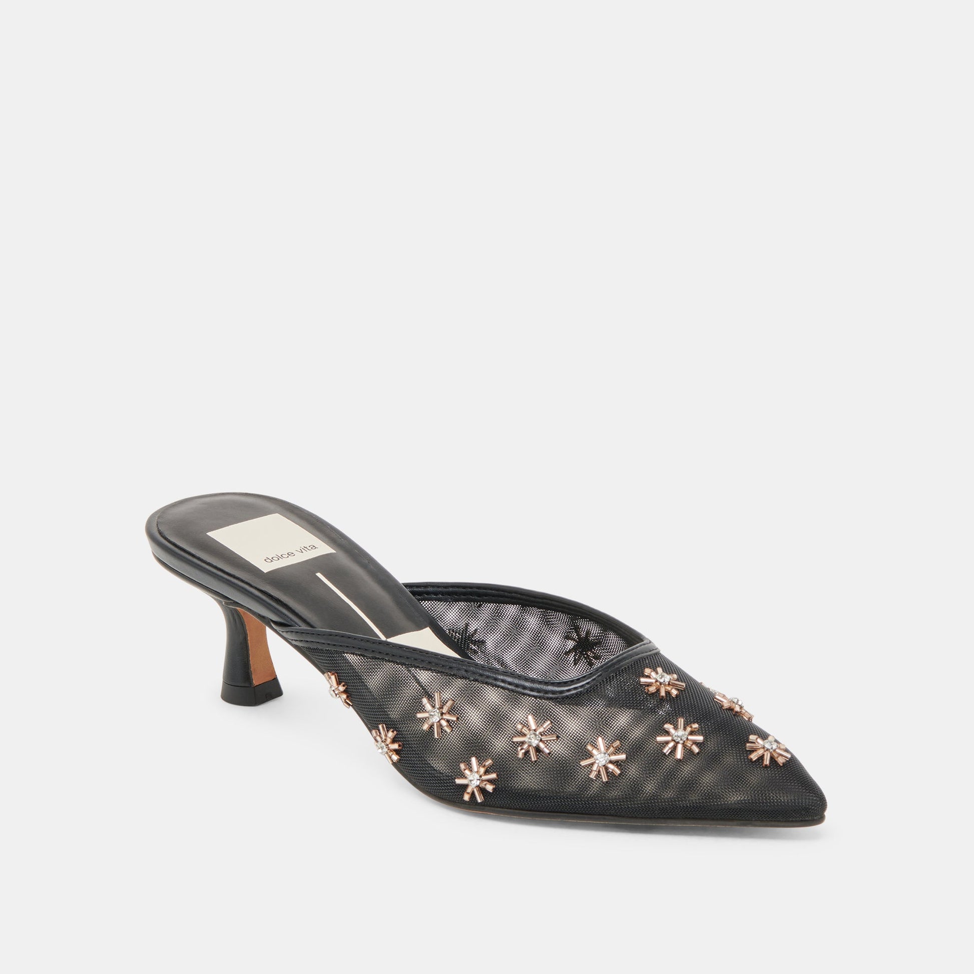 Dolce Vita CLARA WIDE HEELS BLACK MESH