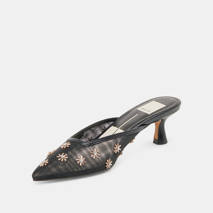 Dolce Vita CLARA WIDE HEELS BLACK MESH
