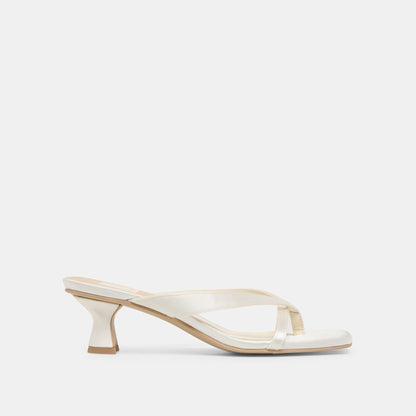 Dolce Vita Brevel True White Satin Heels