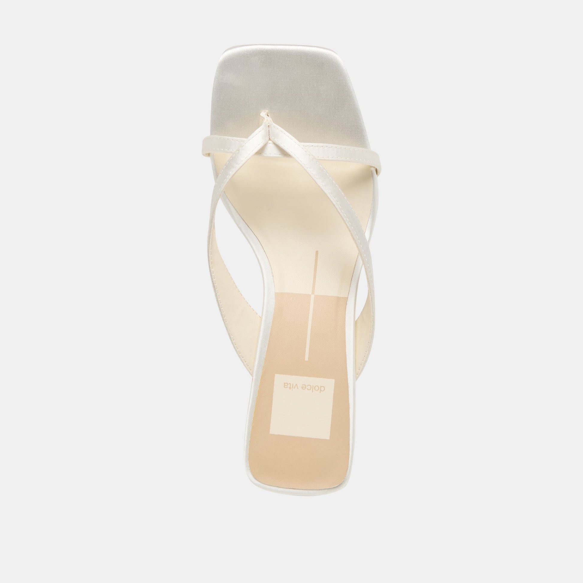 Dolce Vita Brevel True White Satin Heels