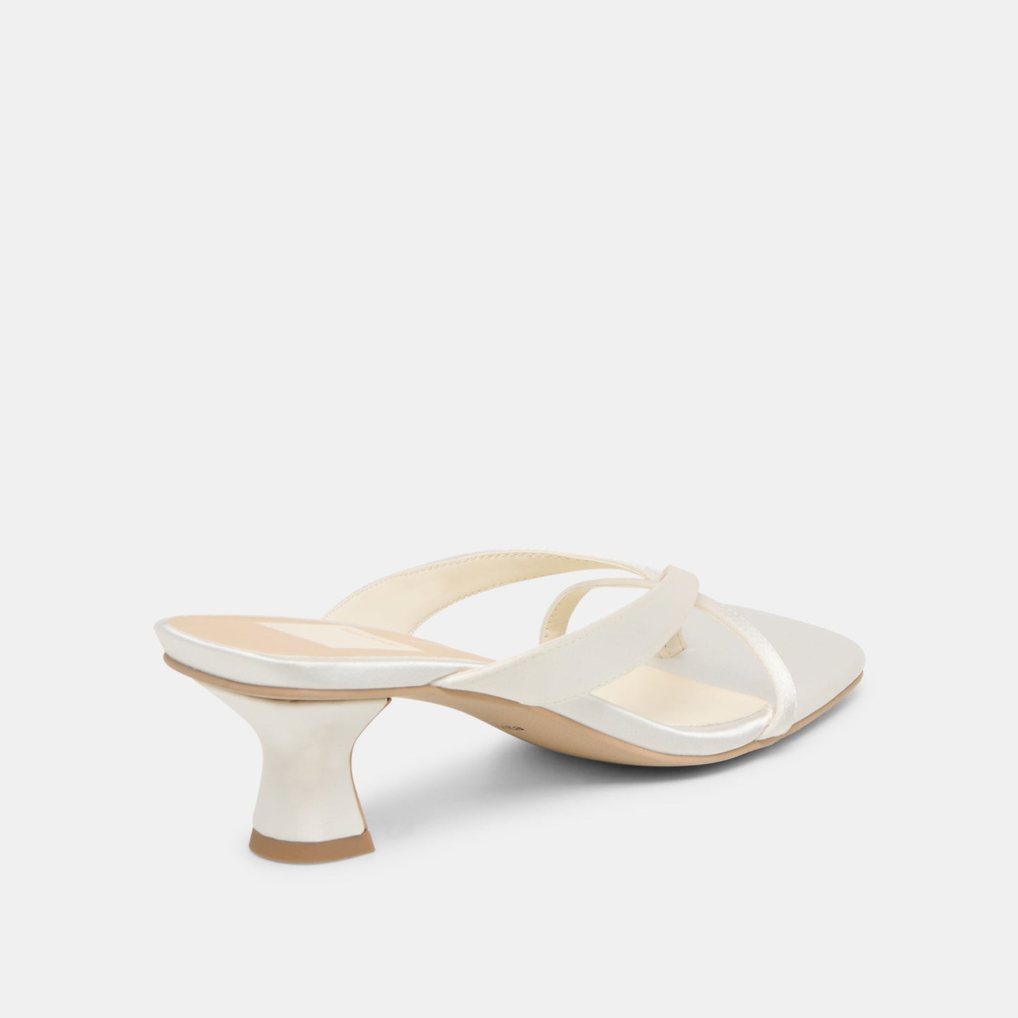 Dolce Vita Brevel True White Satin Heels