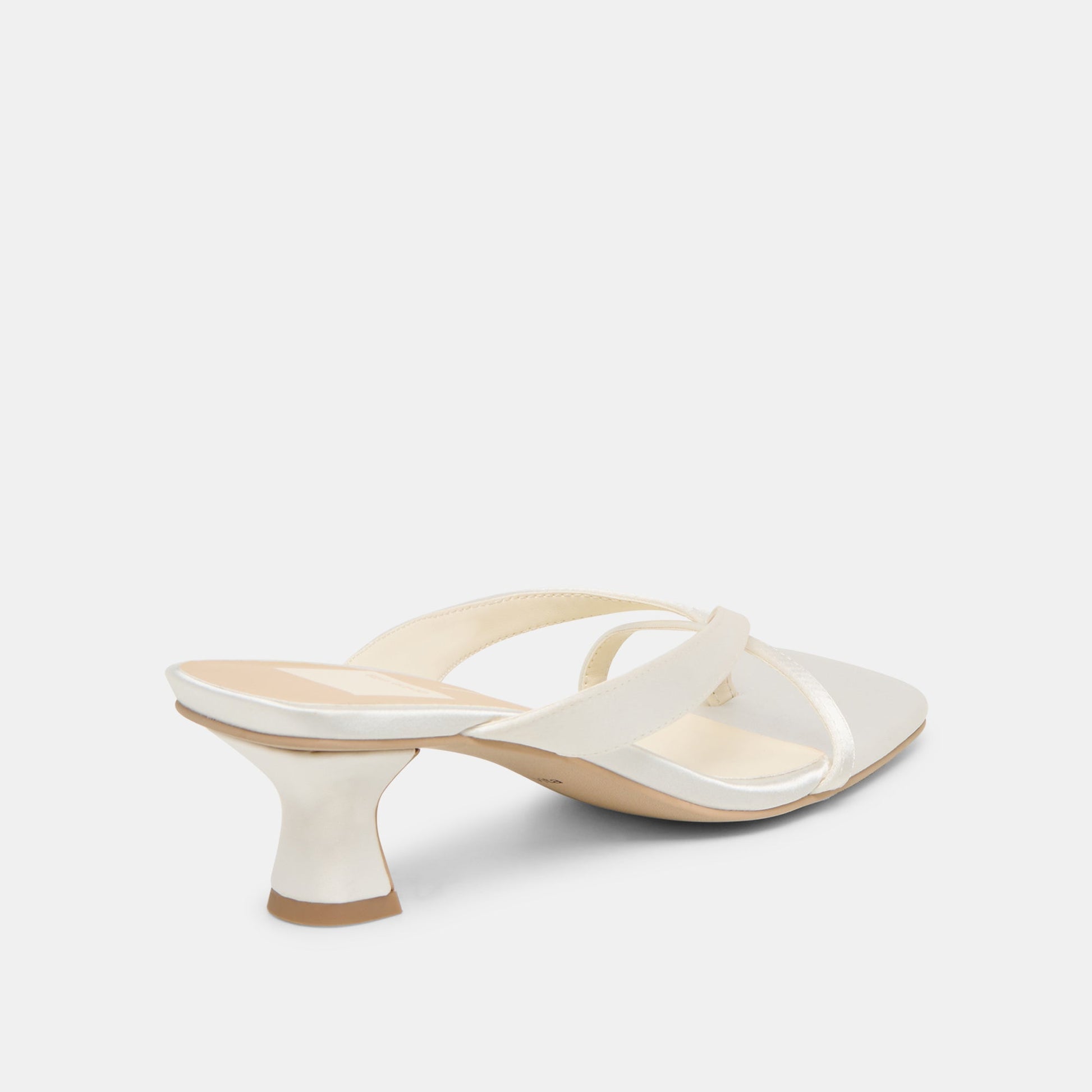 Dolce Vita Brevel True White Satin Heels