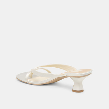 Dolce Vita Brevel True White Satin Heels