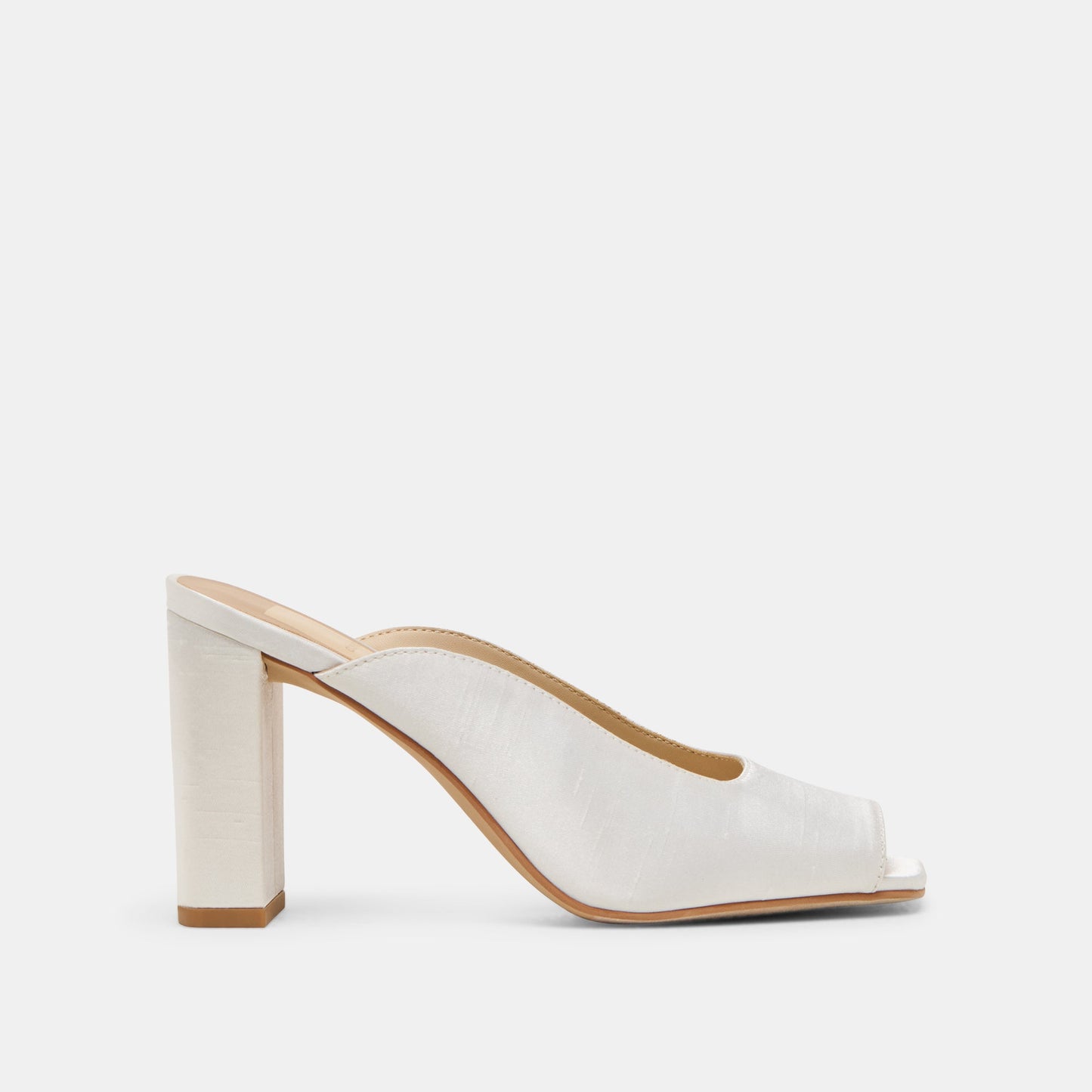 Dolce Vita Sabela Off White Satin Heels