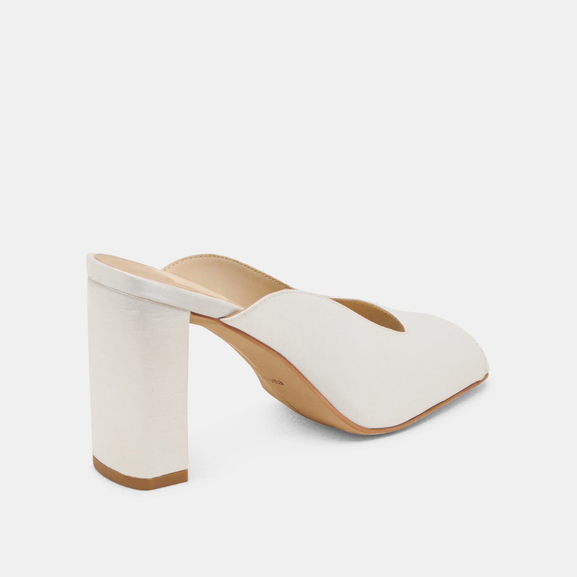 Dolce Vita Sabela Off White Satin Heels